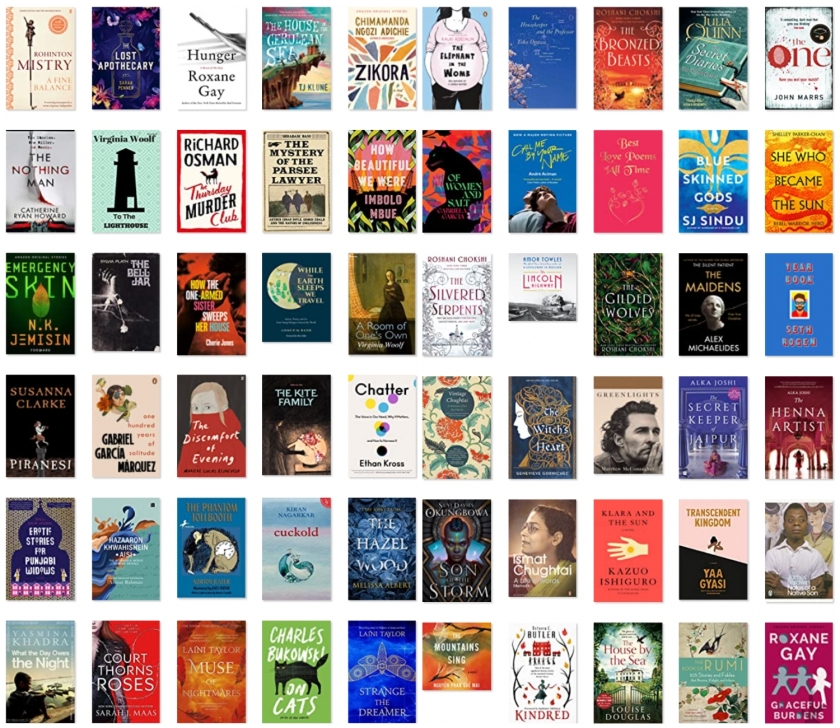 collage of book covers of books I read for my 2021 reading challenge
